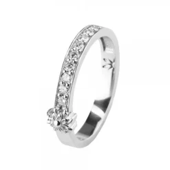 Sortija Oro Blanco Carril Diamantes*Eguzkilore New