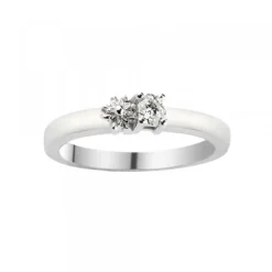Sortija Oro Blanco con Diamantes*Eguzkilore